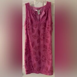 Studio M Mirabella Pink Lined Chiffon Embroidered Dress in XL